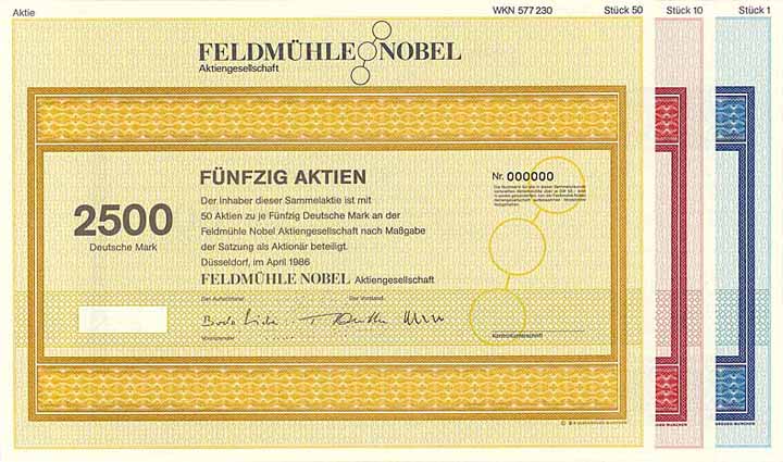 Feldmühle Nobel AG (3 Stücke)