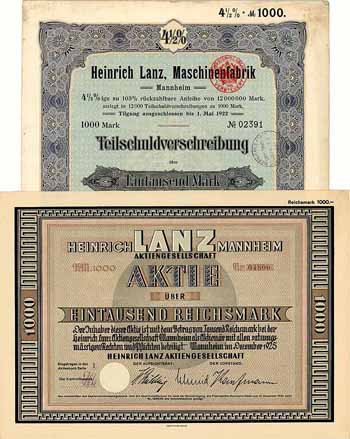 Heinrich Lanz Maschinenfabrik (2 Stücke)