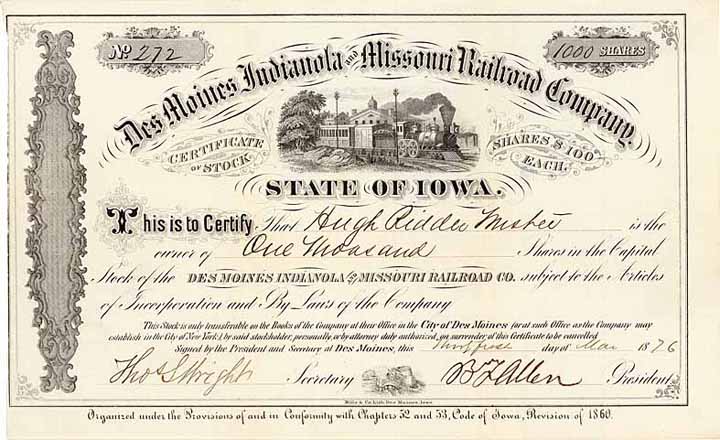 Des Moines Indianola & Missouri Railroad