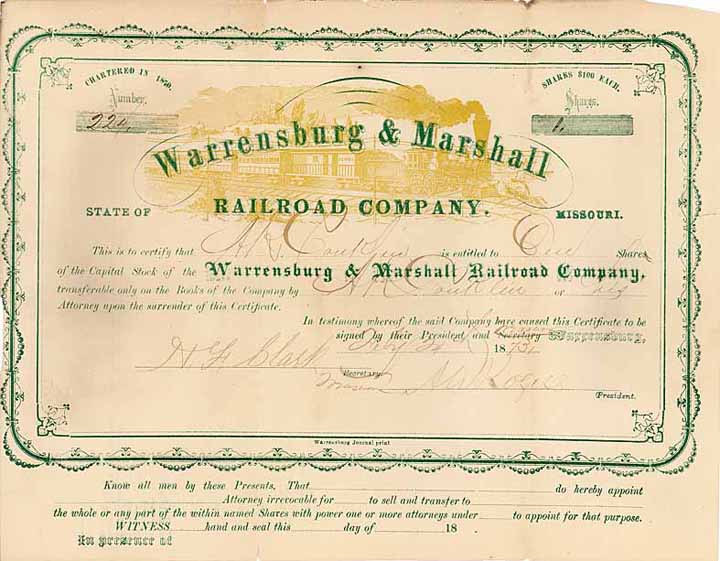 Warrensburg & Marshall Railroad