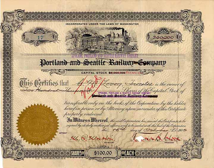 Portland & Seattle Railway (Spokane, Portland & Seattle Railway)