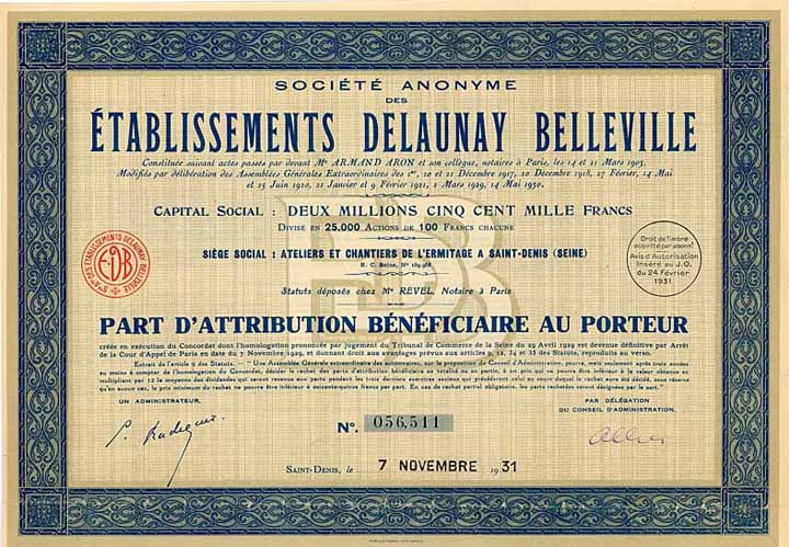 S.A. des Établissements Delaunay Belleville