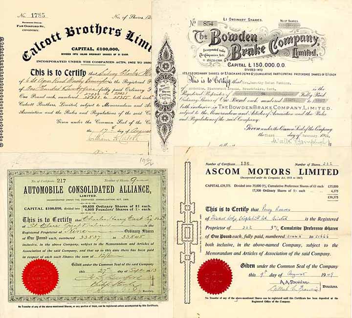 Konvolut - Automobile Großbritanien (11 Stücke)