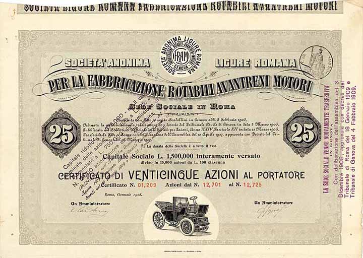 S.A. Ligure Romana per la Fabbricazione Rotabili Avantreni Motori