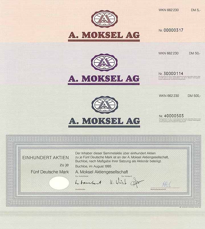 A. Moksel AG (3 Stücke)