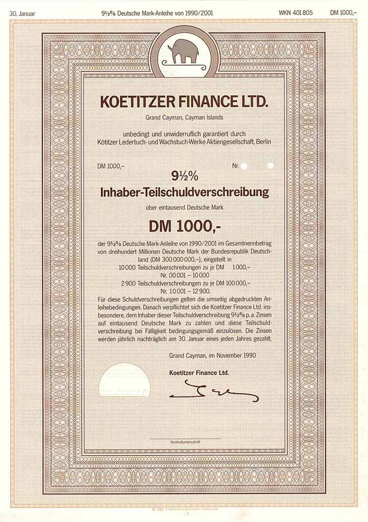 Kötitzer Finance Ltd.