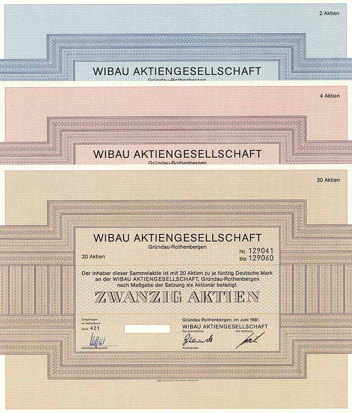 WIBAU AG (3 Stücke)