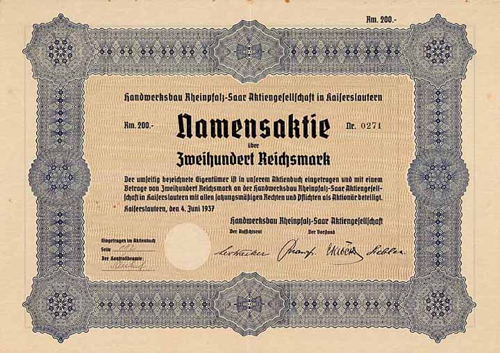 Handwerksbau Rheinpfalz-Saar AG