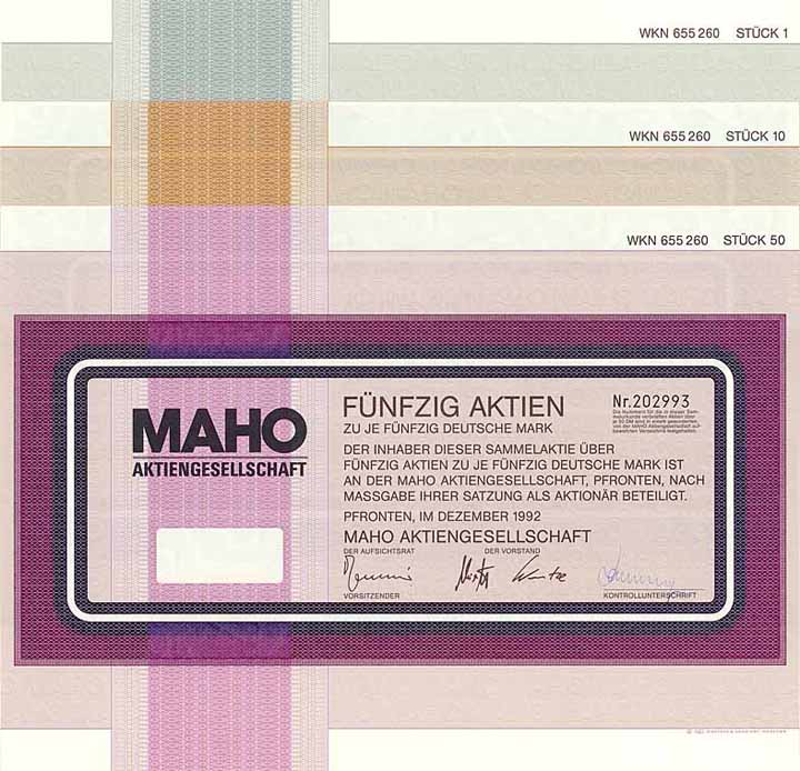 Maho AG (3 Stücke)