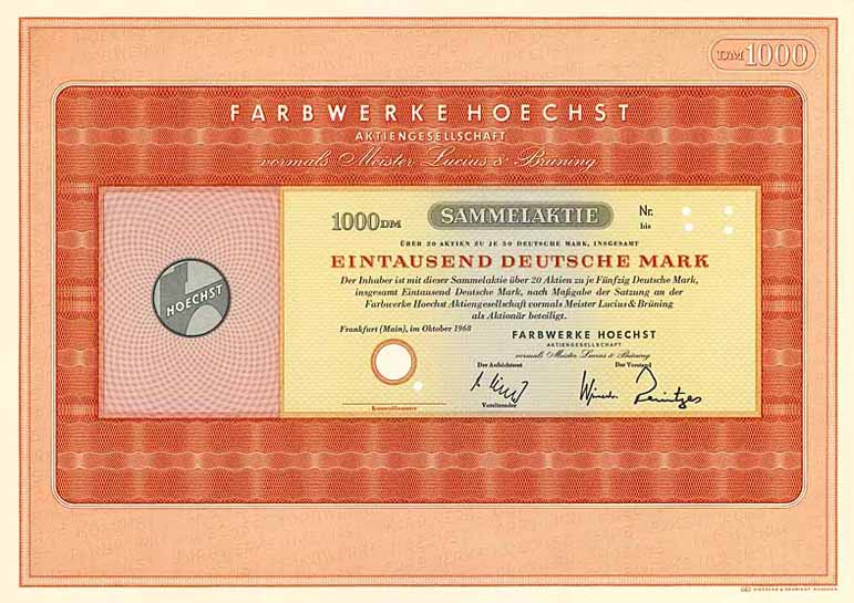 Farbwerke Hoechst AG vormals Meister Lucius & Brüning