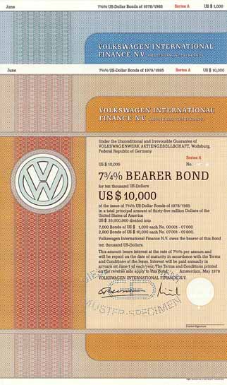 Volkswagen International Finance N.V. (2 Stücke)
