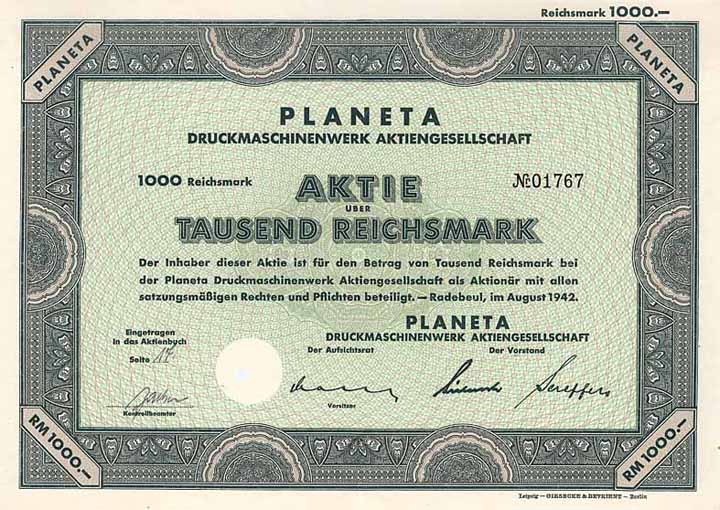 Planeta Druckmaschinenwerk AG