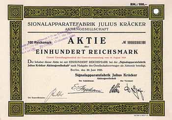 Signalapparatefabrik Julius Kräcker AG