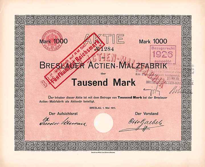 Breslauer Actien-Malz-Fabrik