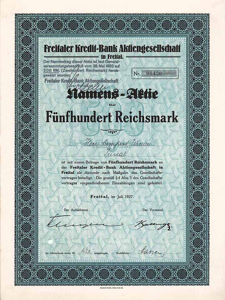 Freitaler Kredit-Bank AG