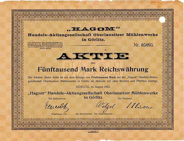 HAGOM Handels-AG Oberlausitzer Mühlenwerke