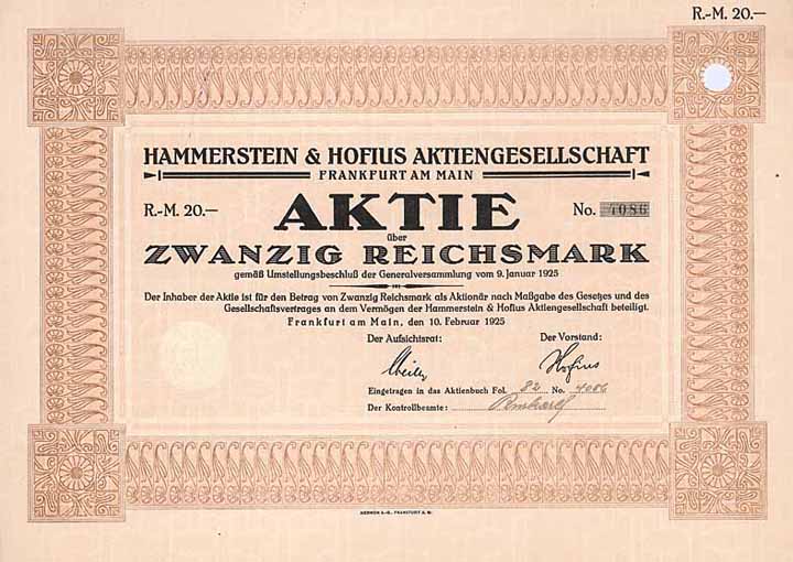 Hammerstein & Hofius AG