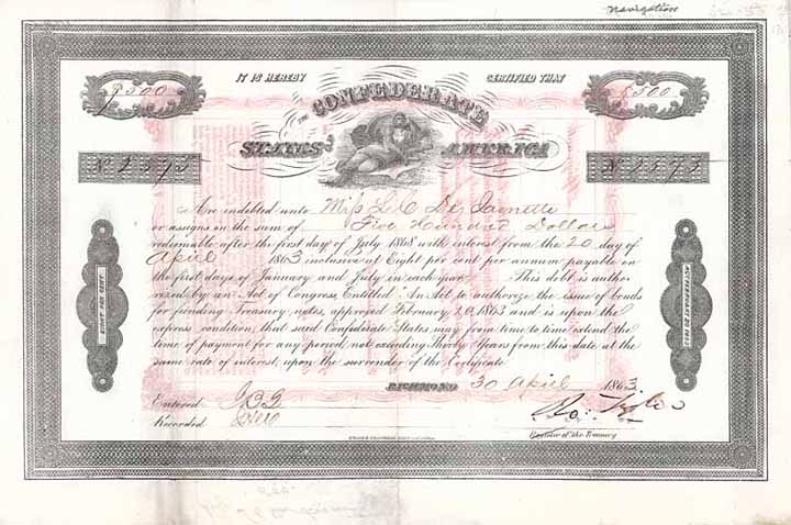 Confederate States of America, Cr. 126 (R5) - Ball 211 (R5-)