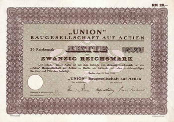 Union Baugesellschaft aA