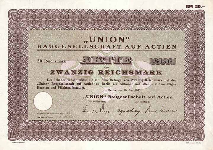 Union Baugesellschaft aA