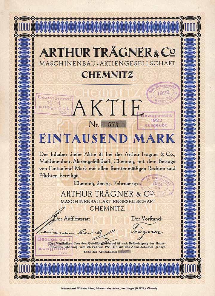 Arthur Trägner & Co. Maschinenbau-AG