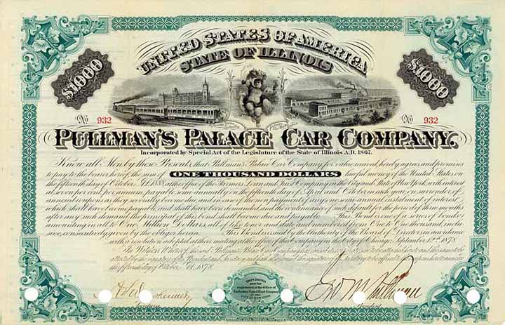 Pullman's Palace Car Co. (OU George Mortimer Pullman)