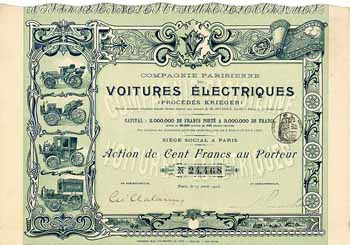 Cie. Parisienne des Voitures Électriques (Procédés Kriéger)