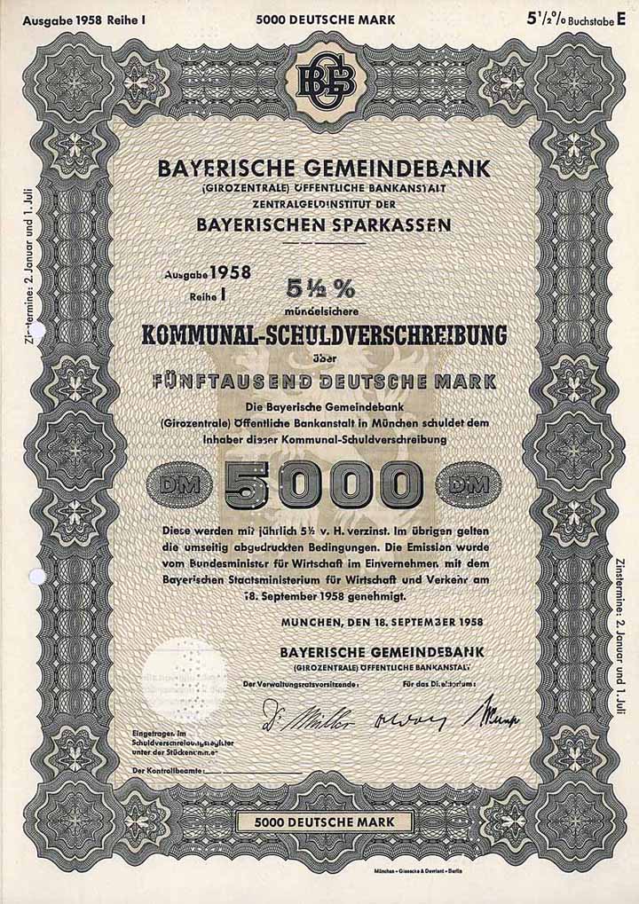 Bayerische Gemeindebank (Girozentrale) Öffentliche Bankanstalt