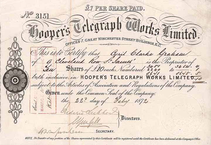 Hooper's Telegraph Works Ltd.