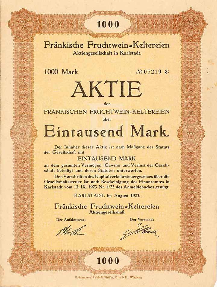 Fränkische Fruchtwein-Keltereien AG