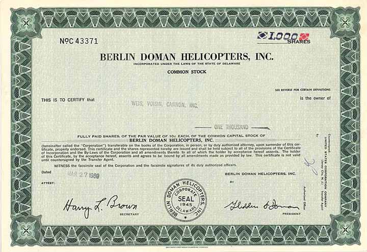 Berlin Doman Helicopters, Inc.