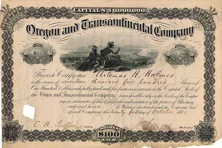 Oregon & Transcontinental Co. (OU Henry Villard)