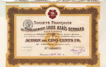 Soc. Francaise des Etablissements Louis Azais Bernard S.A.