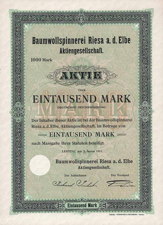Baumwollspinnerei Riesa a.d. Elbe AG