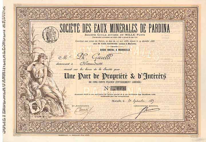 Soc. des Eaux Minérales de Pardina