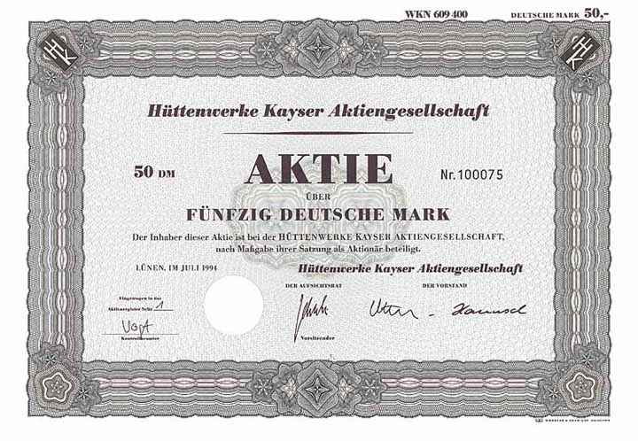 Hüttenwerke Kayser AG
