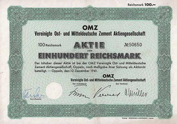 OMZ Vereinigte Ost- und Mitteldeutsche Zement AG