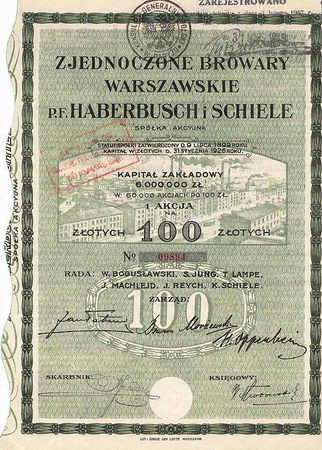 Zjednoczone Browary Warszawskie p.f. Haberbusch i Schiele S.A. (Vereinigte Warschauer Brauereien “Haberbusch & Schiele” AG)
