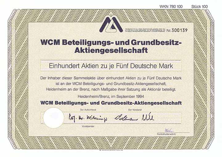 WCM Beteiligungs- und Grundbesitz-AG