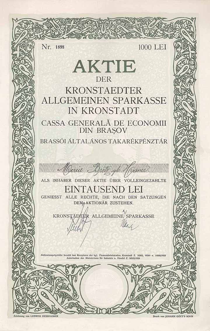 Kronstaedter Allgemeine Sparkasse