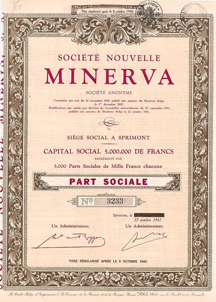 Soc. Nouvelle Minerva S.A.