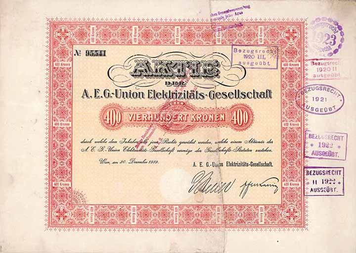 A.E.G.-Union Elektrizitäts-Gesellschaft