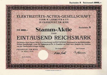 Elektrizitäts-AG vorm. W. Lahmeyer & Co.