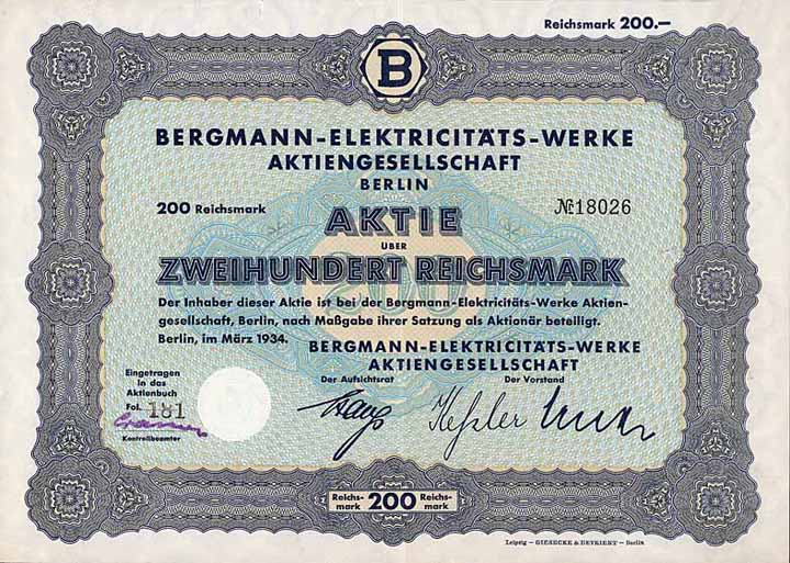 Bergmann-Elektricitäts-Werke AG