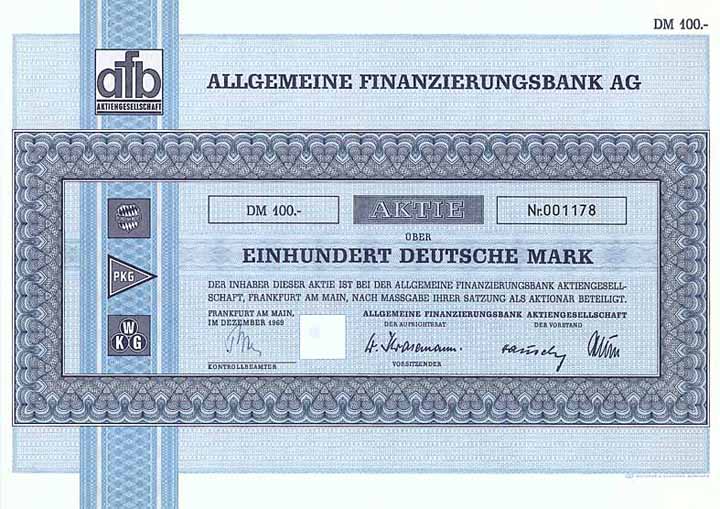 Allgemeine Finanzierungsbank AG