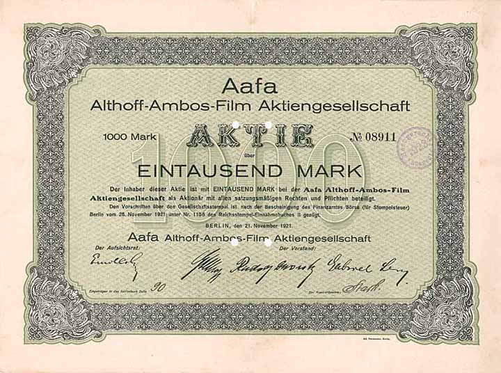 Aafa Althoff-Ambos-Film AG