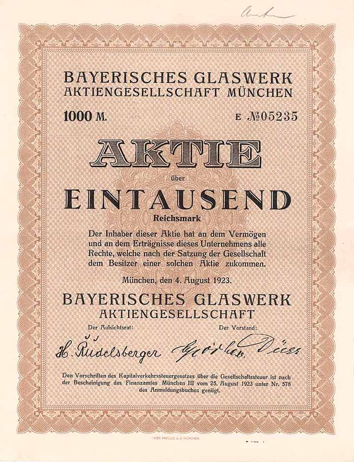 Bayerisches Glaswerk AG