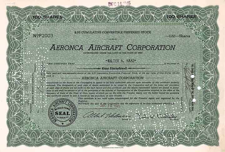 Aeronca Aircraft Corp.