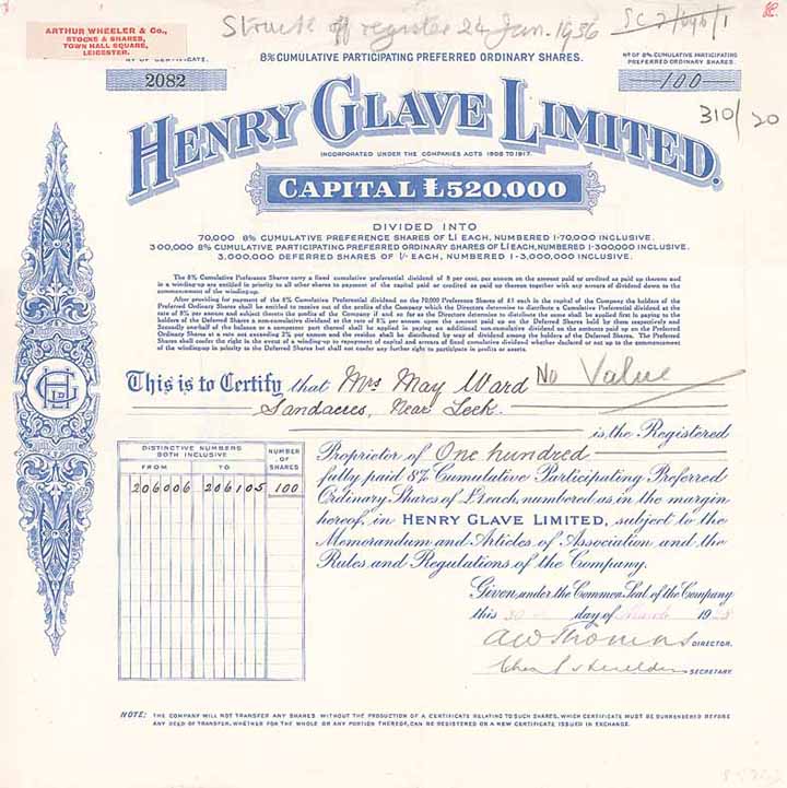 Henry Glave Ltd.