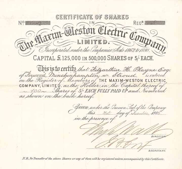 Maxim-Weston Electric Co.